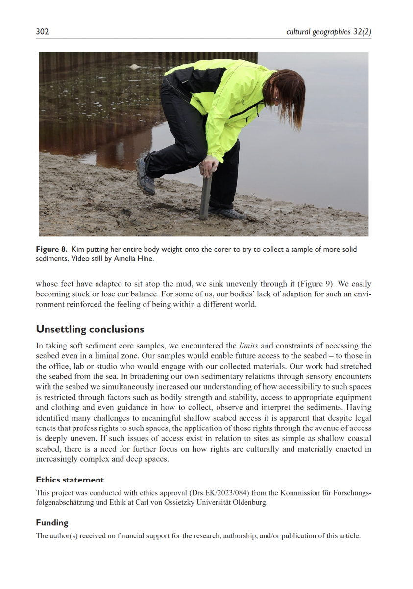 Sedimentary relations: cultures of access and the matter of shallow seabed coring 2